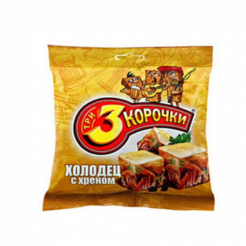 Сухарики 3 Корочки с холодцом и хреном 40г