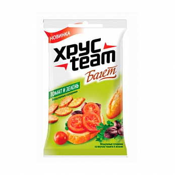Сухарики Хрустим багер томат зелень 60г